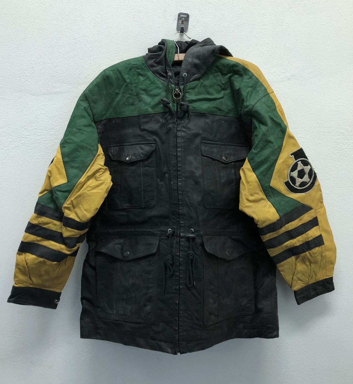 Leather Vintage Road Map Fight The Power Leather Jacket Size US L / EU 52-54 / 3 - 2 Thumbnail