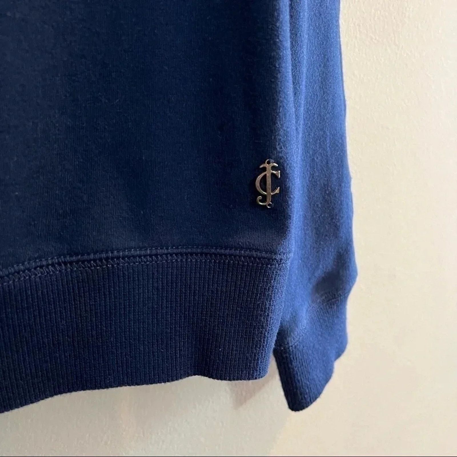 Juicy Couture Juicy Couture Navy Sheer Back Chains Long Sleeve Sweatshirt Size M / US 6-8 / IT 42-44 - 2 Thumbnail