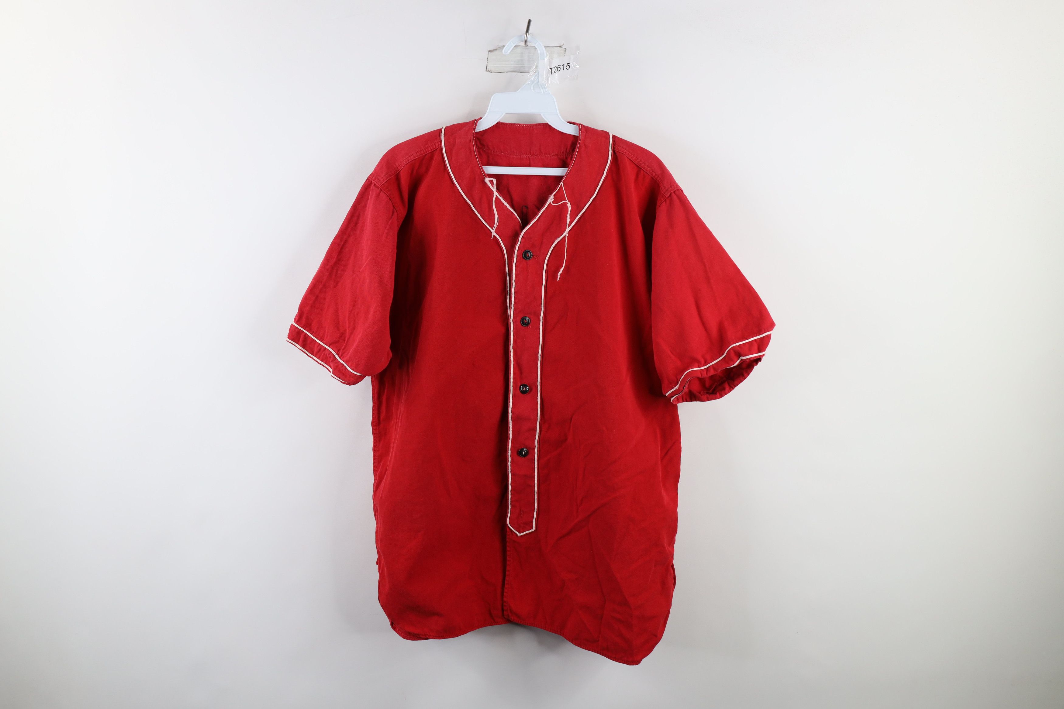 Vintage 40s 50s Salem Baseball Jersey Uniform Red USA