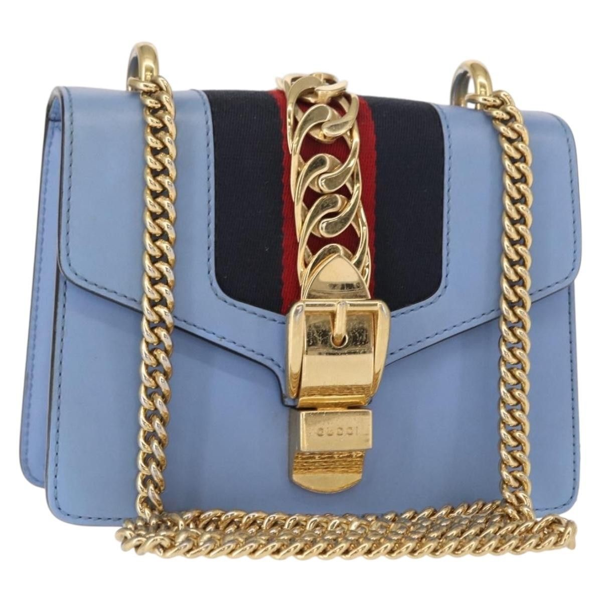 Gucci Gucci Sylvie Chain Shoulder Bag Leather Size ONE SIZE - 1 Thumbnail