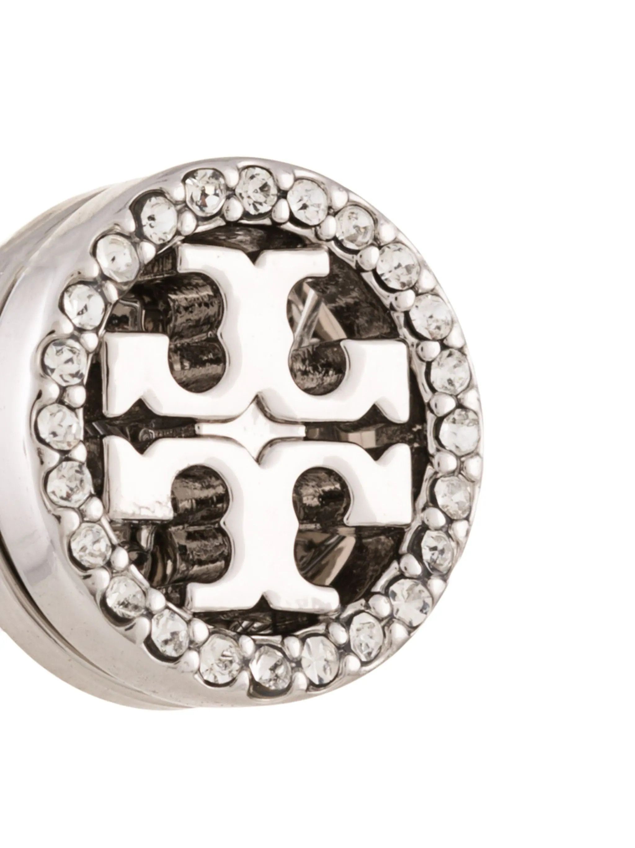 Tory Burch o1s22i1n1024 Size: OS / Miller Pave Stud Earrings in Silver Size ONE SIZE - 3 Thumbnail