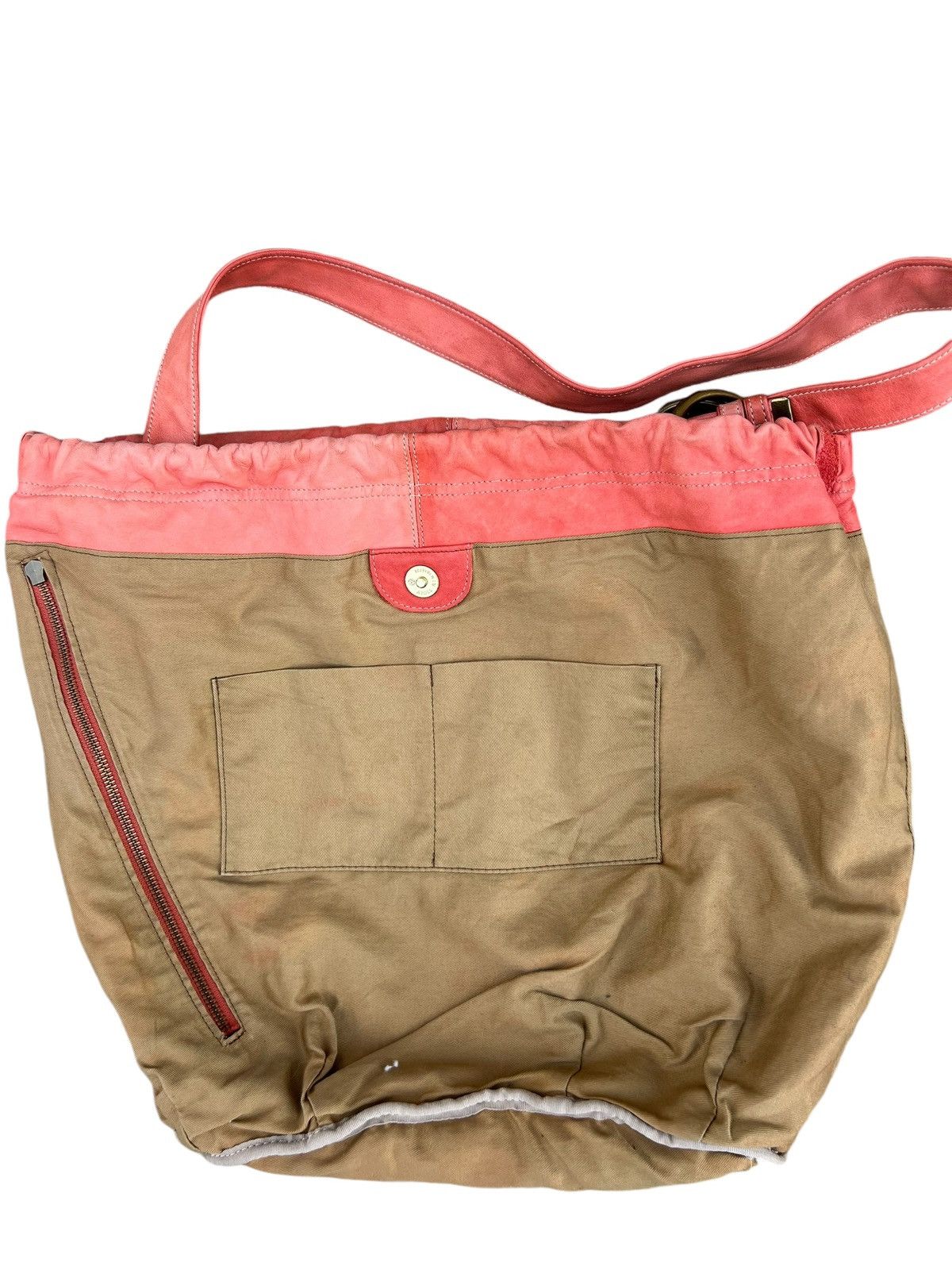 Leather Vintage Petit Ami Japan Faded Patina Leather Huge Bag Size ONE SIZE - 20 Thumbnail