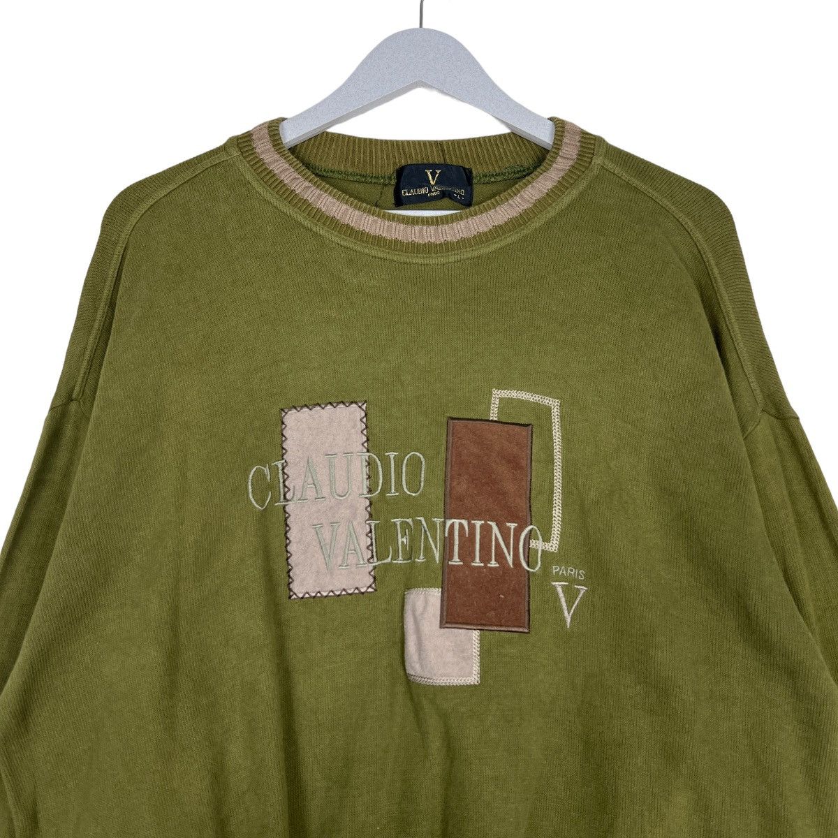 Japanese Brand 🔥 CLAUDIO VALENTINO EMBROIDERY SWEATSHIRTS Size US L / EU 52-54 / 3 - 3 Thumbnail