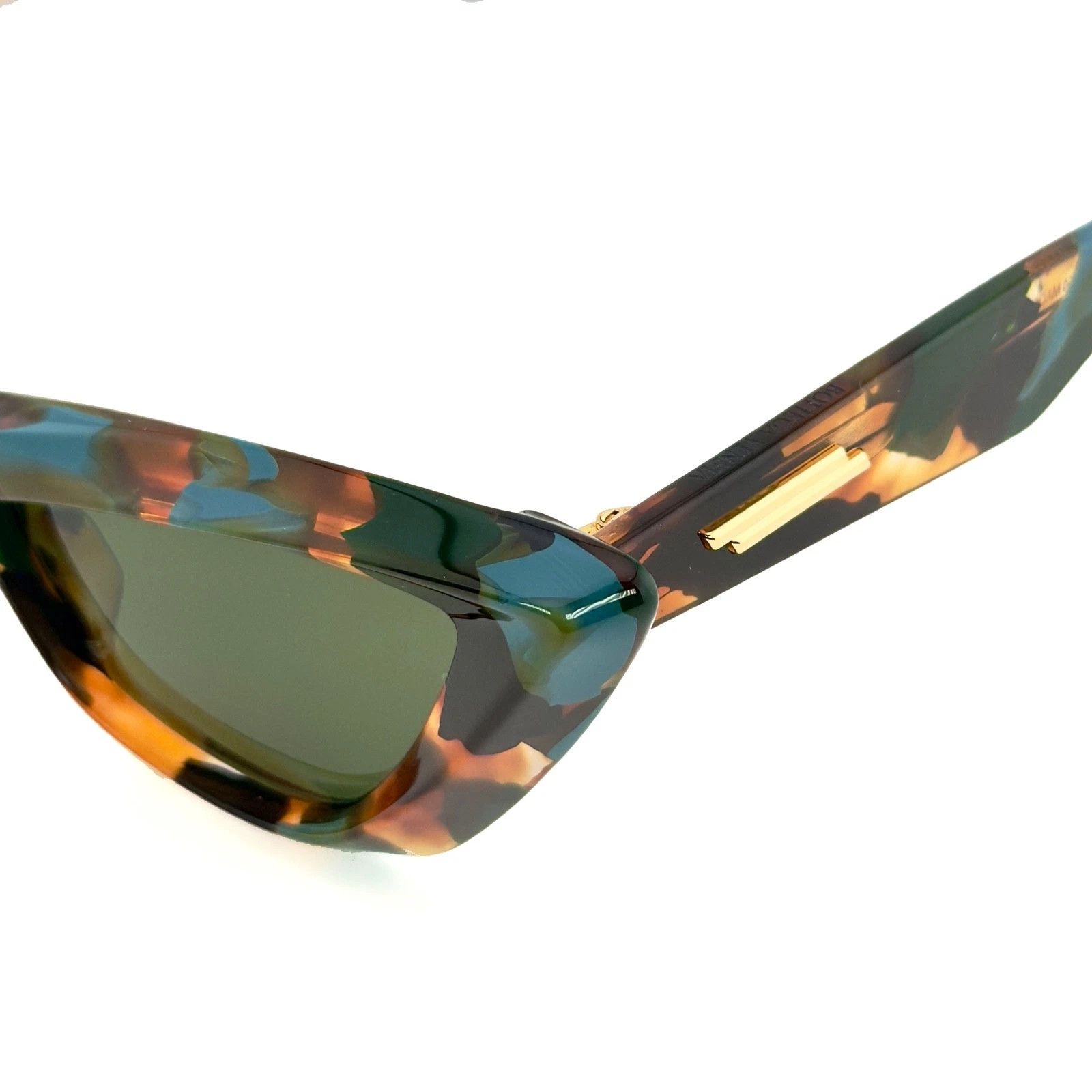Bottega Veneta BOTTEGA VENETA 1391 ReAce BV1391S Green Ribbon Sunglass 001 Size ONE SIZE - 8 Thumbnail