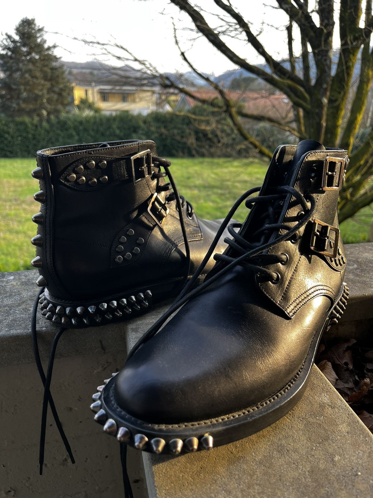 Saint Laurent Paris Saint Laurent Hedi Slimane Studded Boots Size US 8 / EU 41 - 1 Thumbnail