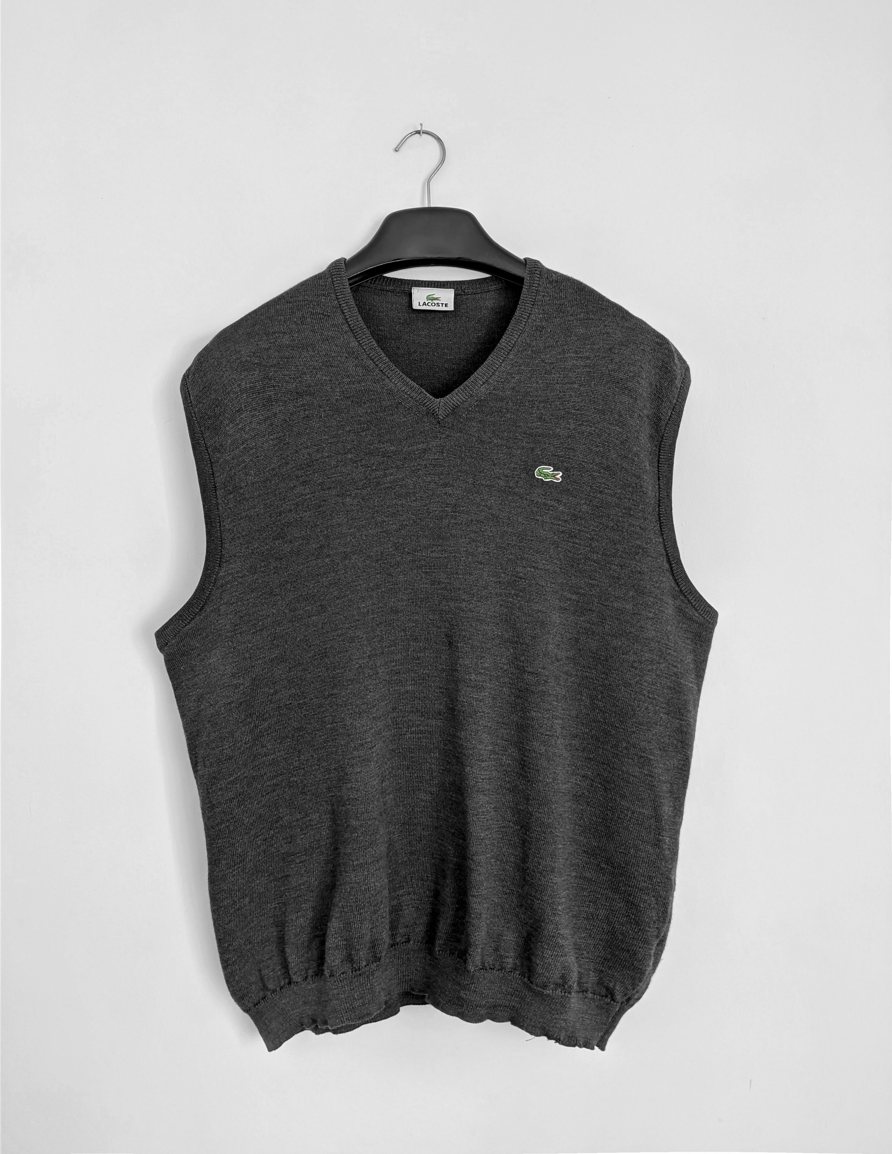 Lacoste Vintage lacoste vest cotton 90s sleveless Size US XL / EU 56 / 4 - 1 Thumbnail