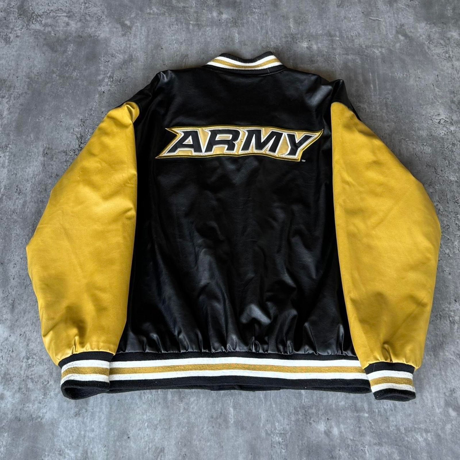 Steve And Barrys × Vintage Vintage Y2K Army Embroidered Steve & Barry’s Varsity Jacket Size US L / EU 52-54 / 3 - 2 Thumbnail