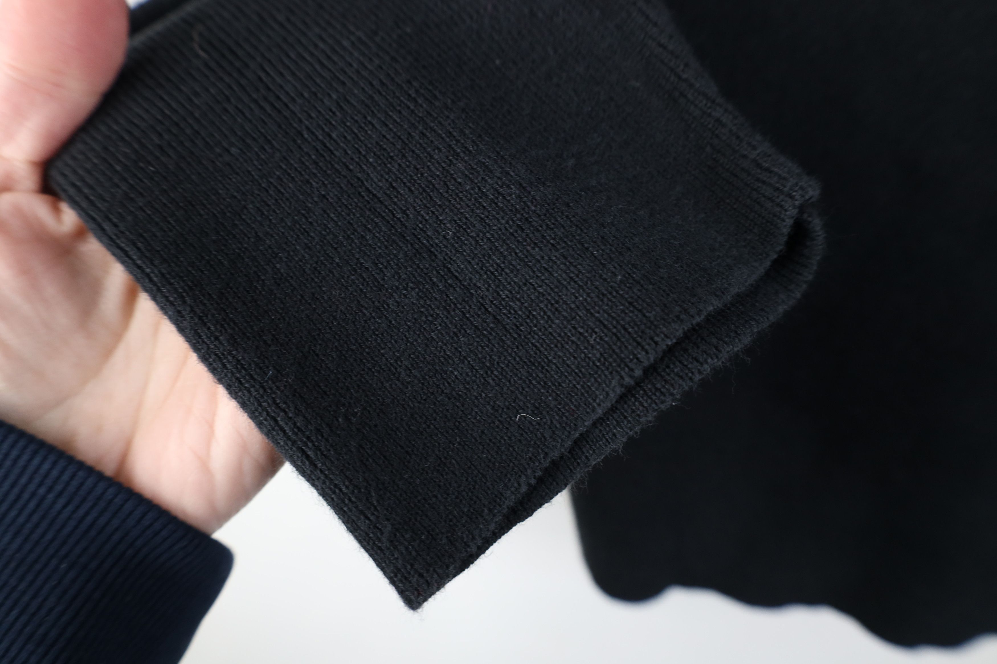 Vintage Vintage 90s Y2K Streetwear Cotton Ribbed Knit Sweater Black Size L / US 10 / IT 46 - 8 Thumbnail