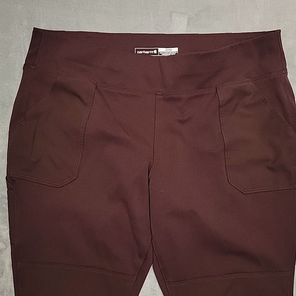 Carhartt Carhartt Force Midweight Pocket Leggings Women 2XL Fitted Cargo Double Knee Brown USA Nylon Spandex Pockets Stretch Clothing Mens? Size 40" / US 18 - 3 Thumbnail