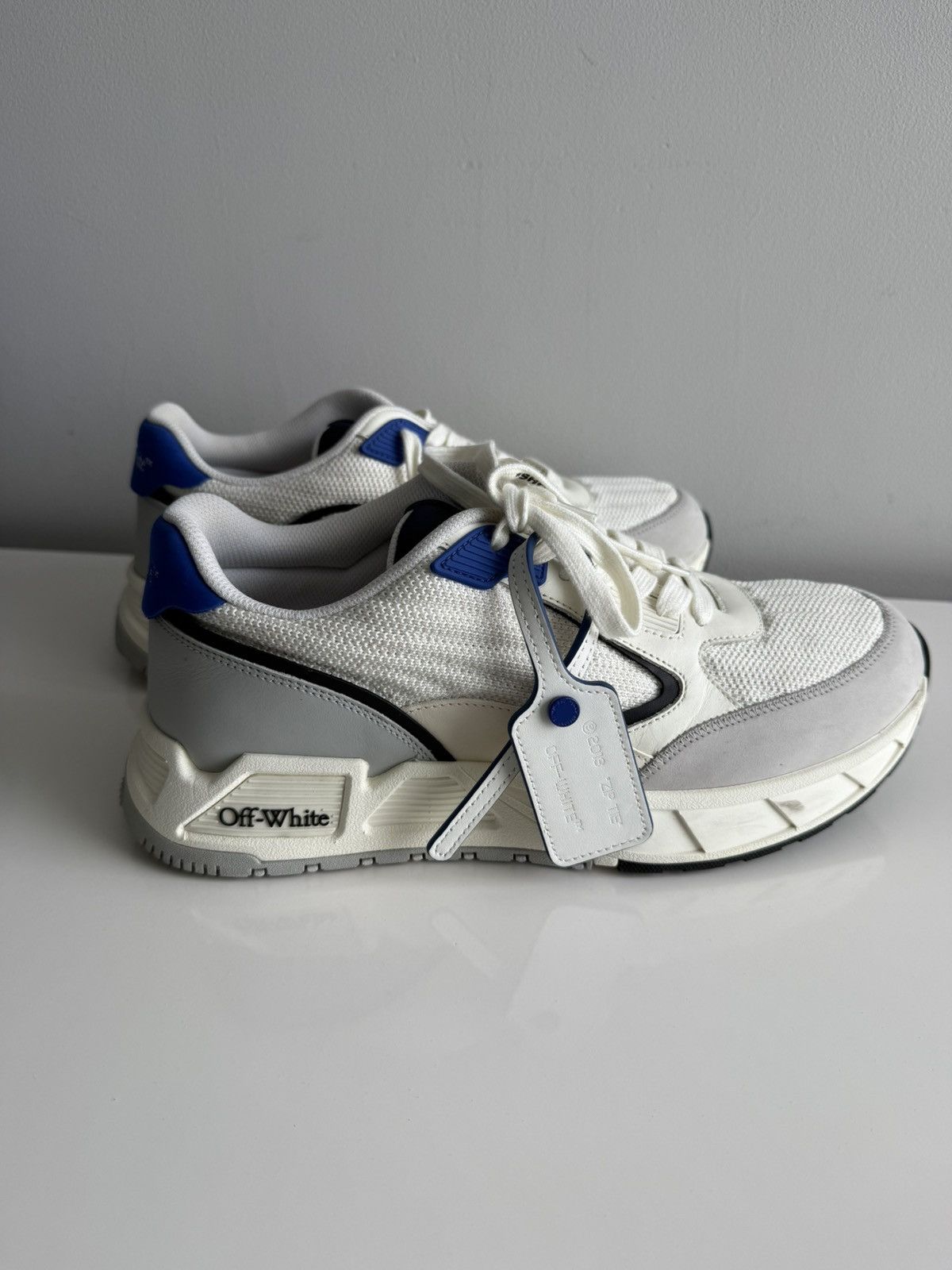 Off-White Off-White Kick Off Low Top Sneakers White Blue Size 43 EU Size US 10 / EU 43 - 1 Thumbnail