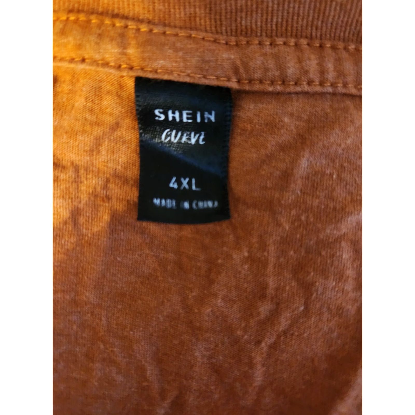 Shein SheIn Curve Country Roads Take Me Home T-Shirt Womens 4XL Orange Crew Neck Short Sleeve Casual Solid Breathable Easy Care Plus Size Womens Size XXL / US 16-18 / IT 52-54 - 2 Thumbnail