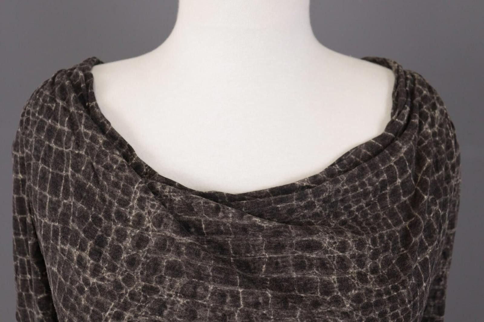 Designer Max Mara Blue Brown Wool Animals Printed Shirt Size S Size S / US 4 / IT 40 - 6 Thumbnail