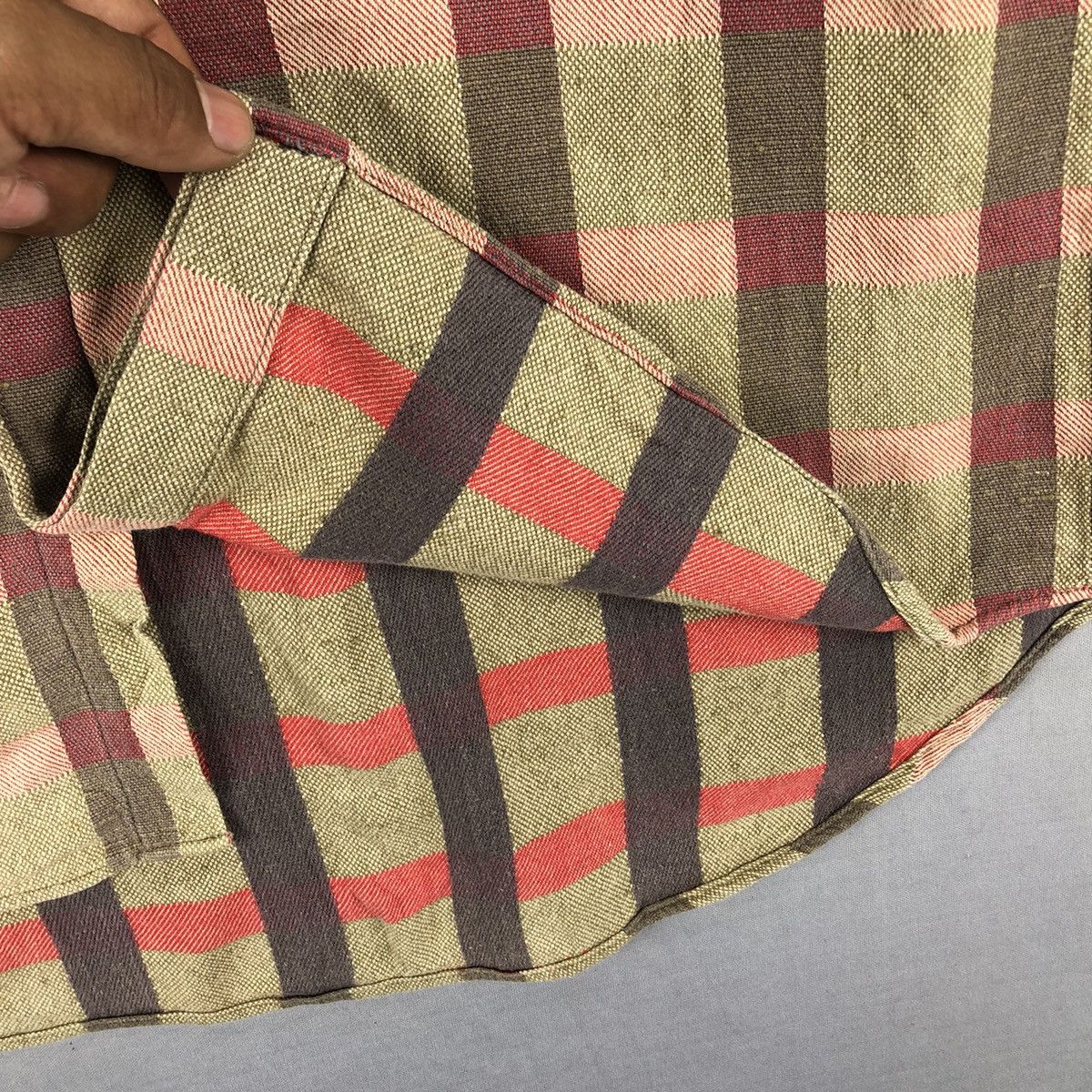 Flannel Vintage 80's Flannel Double Flap Pocket Checker by BORG Size US L / EU 52-54 / 3 - 10 Thumbnail
