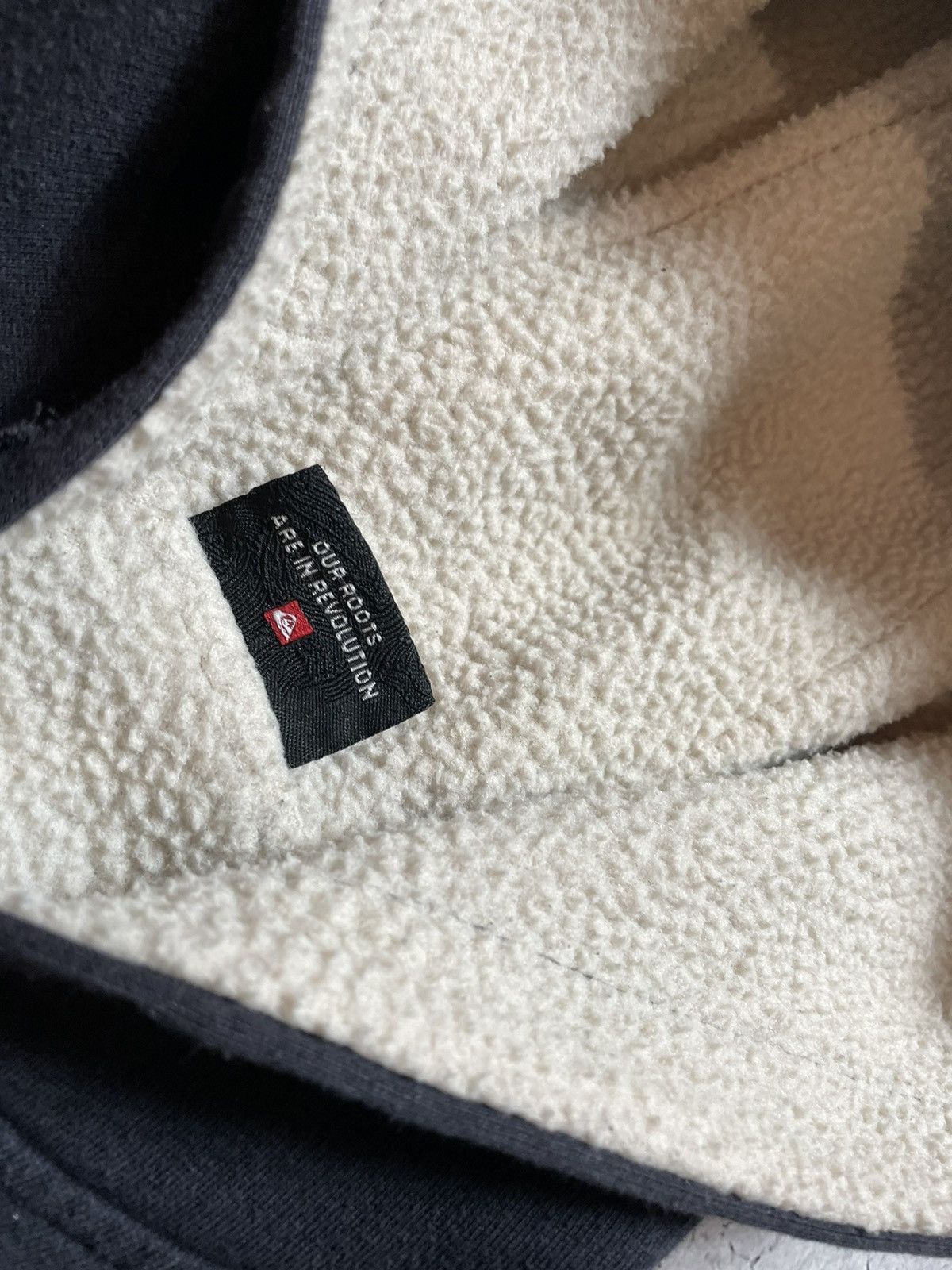 Quiksilver Vintage Sherpa Zip Hoodie Quiksilver Black Y2K Size US M / EU 48-50 / 2 - 8 Thumbnail