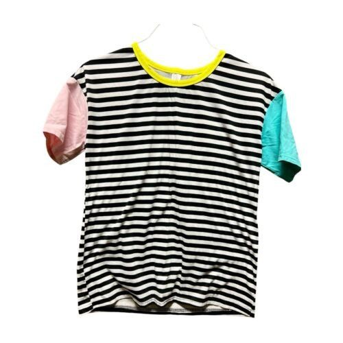 Other ROMWE Women Crewneck Striped Short Sleeve T-Shirt Top Blouse Size US XS / EU 42 / 0 - 1 Thumbnail