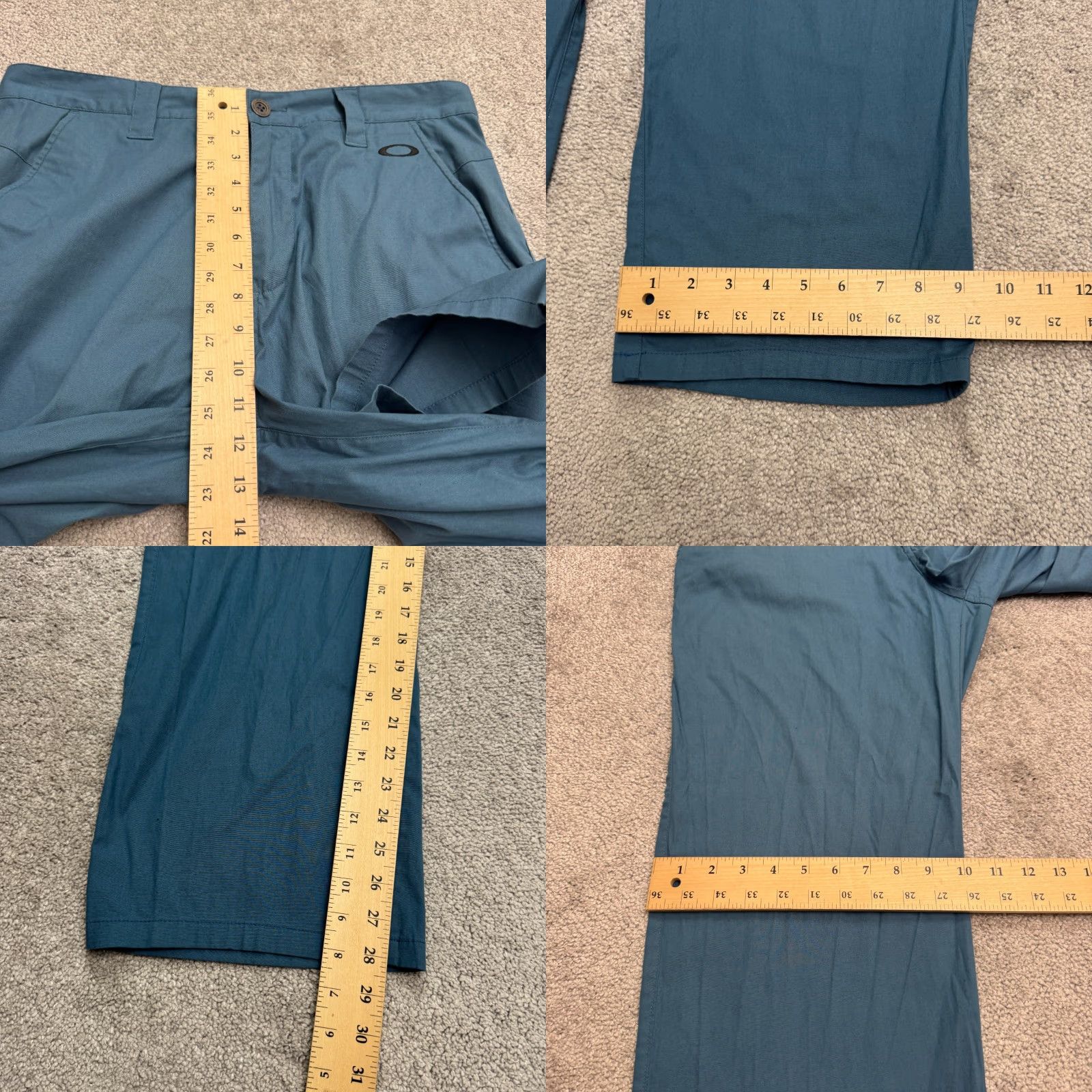 Oakley Oakley Pants Men Chino Flat Front Straight Leg 33 Slate Blue Blue Groomed Casual Travel Classic Preppy Size US 33 - 9 Thumbnail