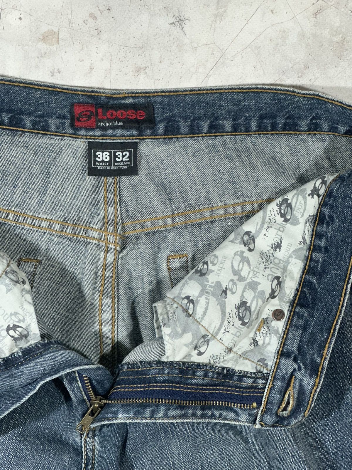 Anchor Blue × Japanese Brand Vintage Y2K loose fit Jeans Size US 36 / EU 52 - 4 Thumbnail