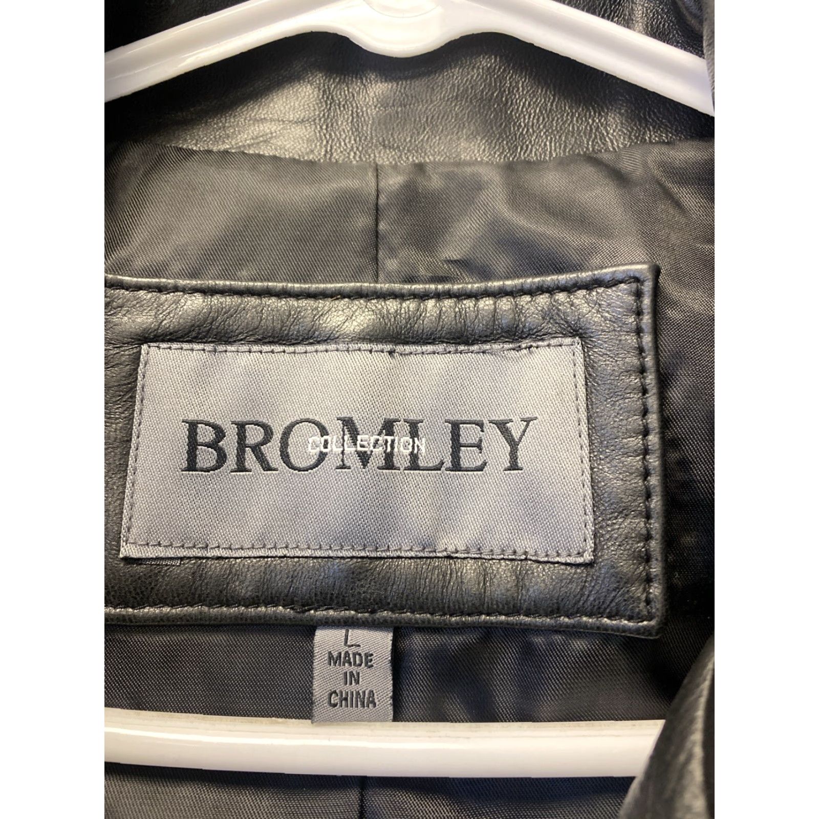 Vintage Bromley Weekend Womens Black Leather Blazer Jacket Long Sleeve L /53-46 Size L / US 10 / IT 46 - 3 Thumbnail