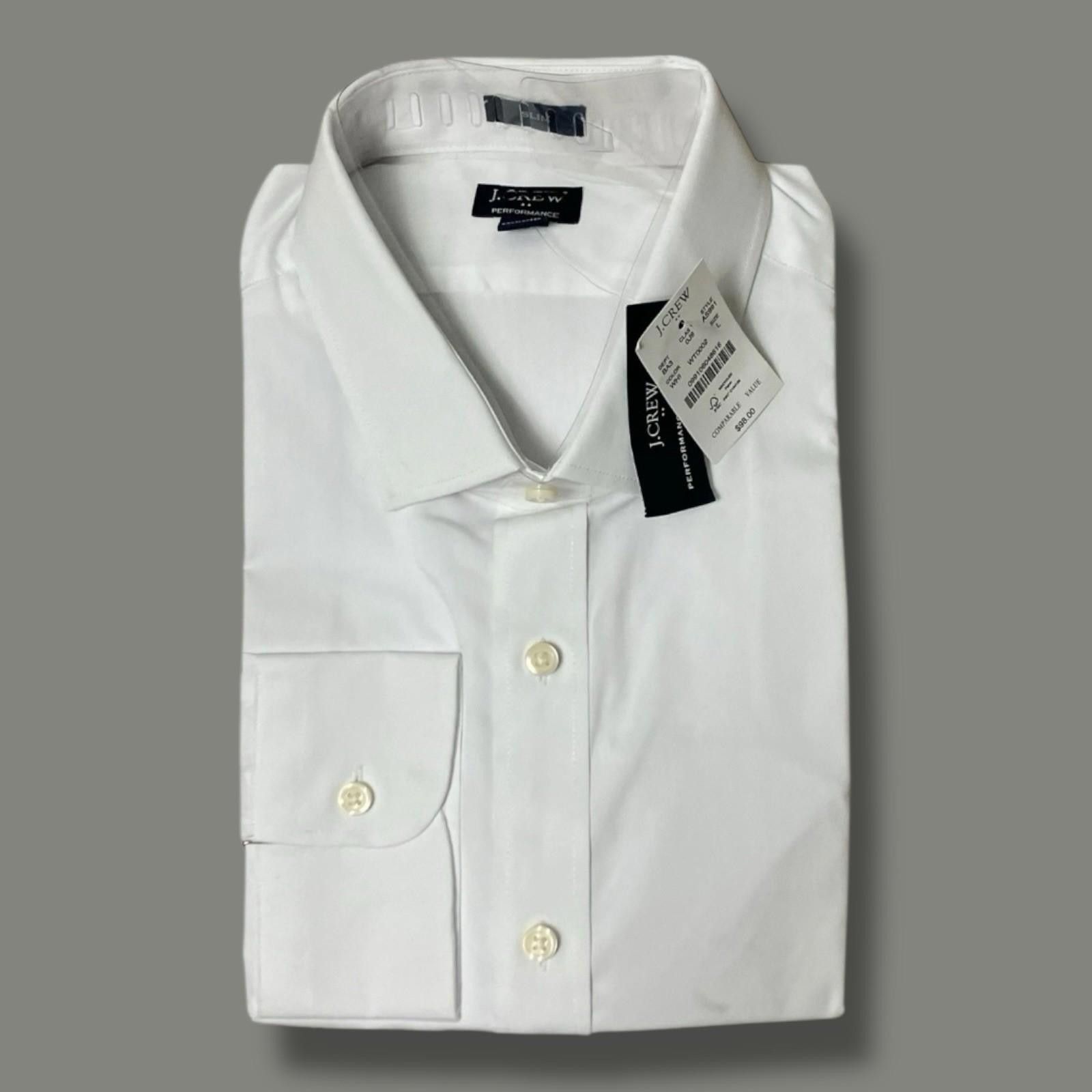 J.Crew J Crew Shirt Mens L White Button Up Slim Performance AS991 Size US L / EU 52-54 / 3 - 1 Thumbnail