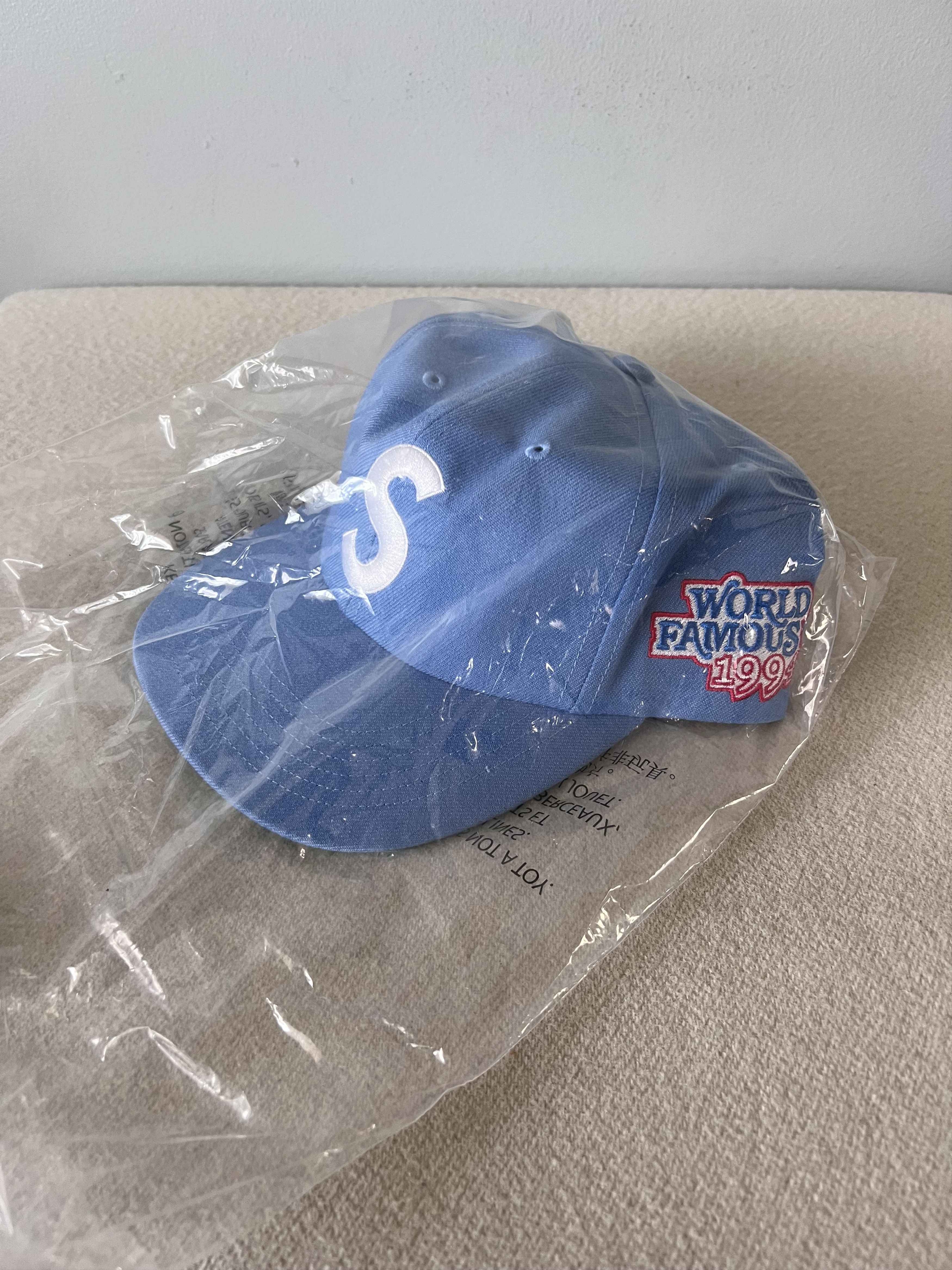Supreme Supreme World Famous S Logo 6 Panel Hat in Blue Size ONE SIZE - 2 Thumbnail