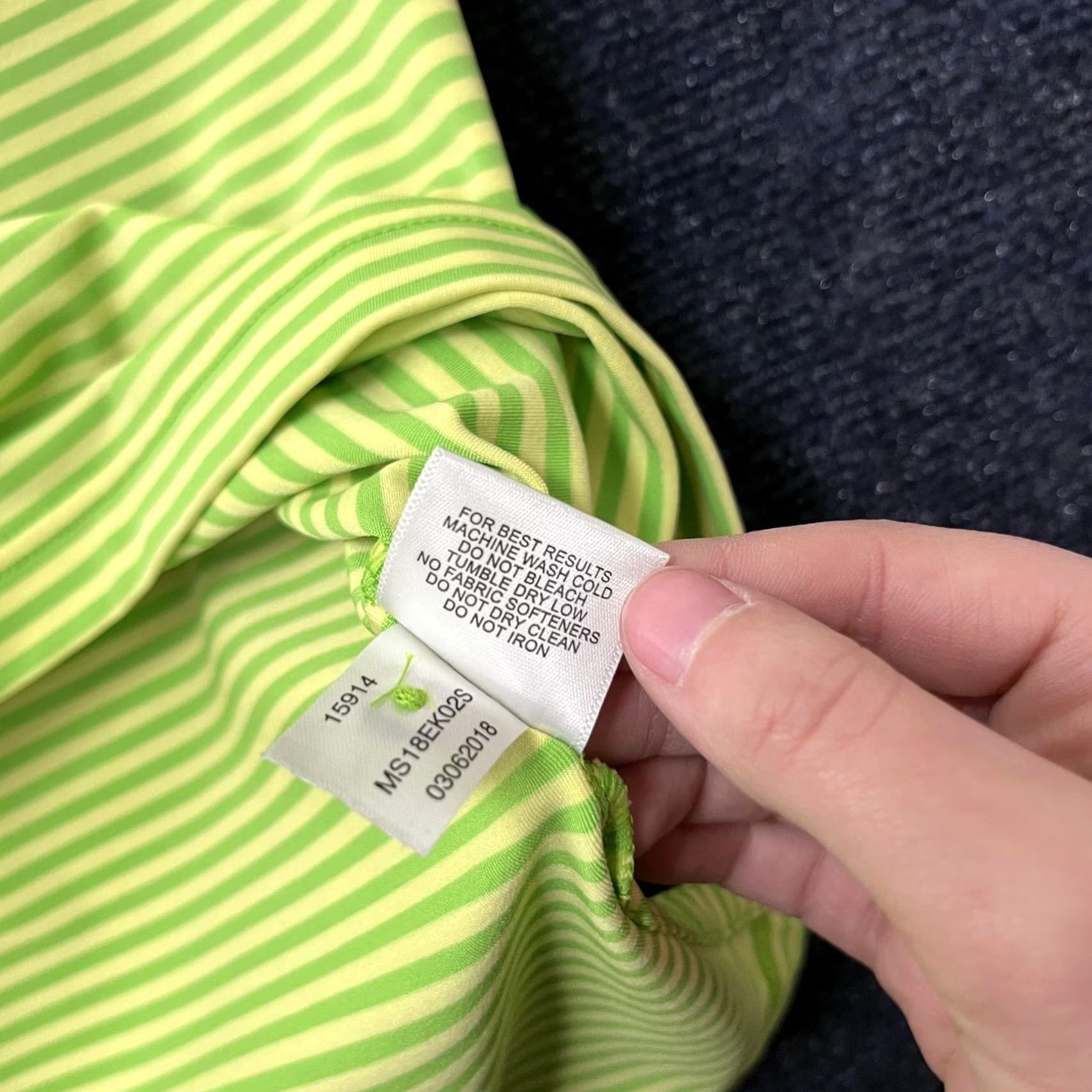 Peter Millar Peter Millar Summer Comfort Polo Shirt Mens Large Green Stripe Golf Short Sleeve Size US L / EU 52-54 / 3 - 7 Thumbnail