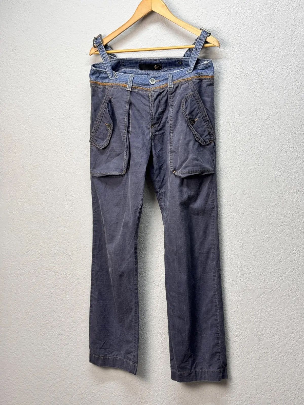 Just Cavalli × Roberto Cavalli Vintage baggy Just Cavalli Distressed Punk Pockets Jeans Size US 31 - 5 Thumbnail