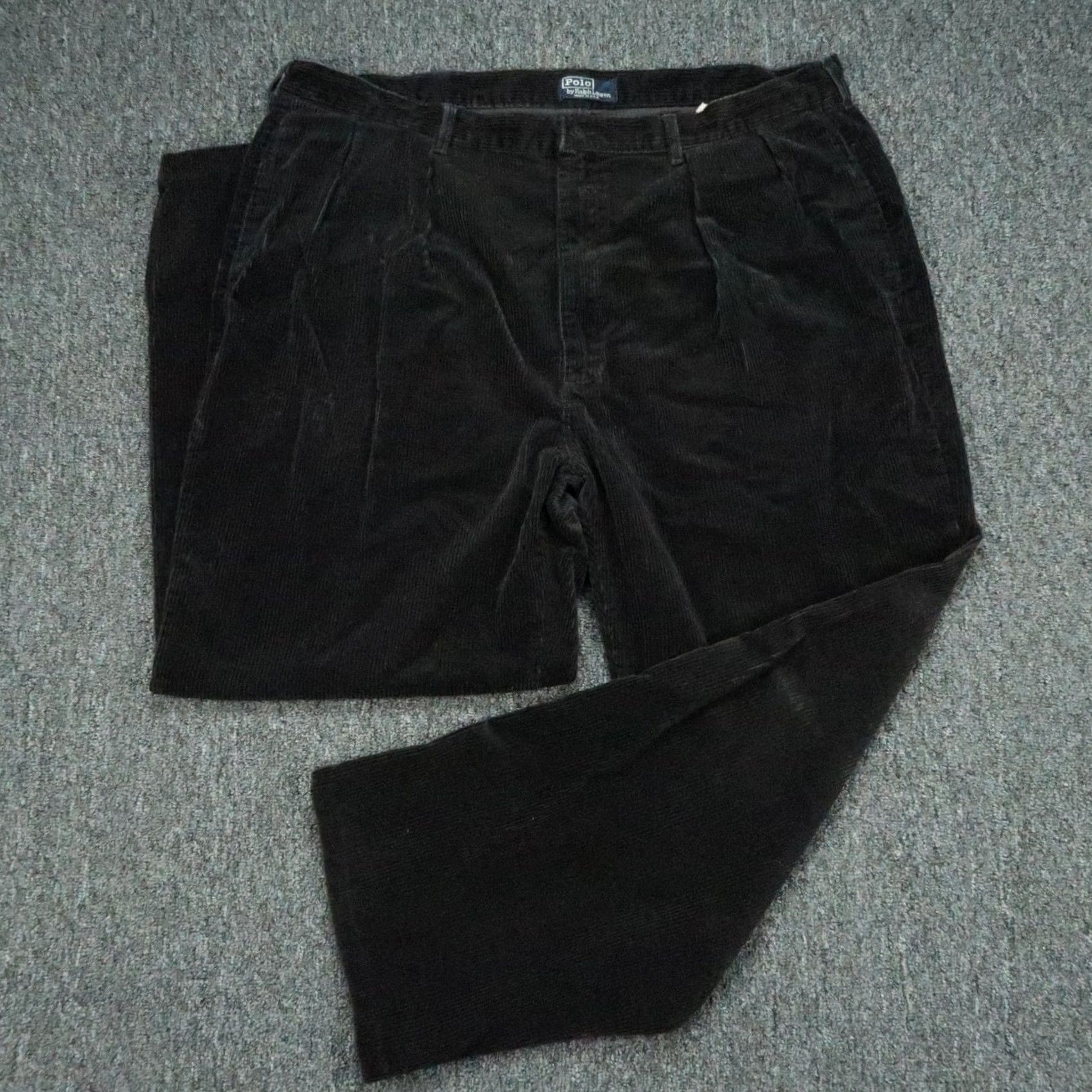 Polo Ralph Lauren VINTAGE Polo Ralph Lauren Pants Mens 38x30 Brown Corduroy Double Pleat Wide Leg Shirt Size US M / EU 48-50 / 2 - 2 Thumbnail