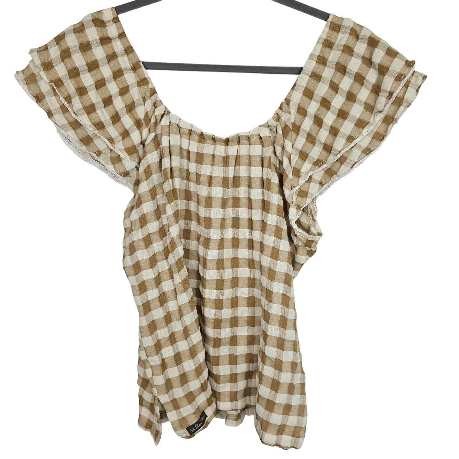 Jane's Addiction Matilda Jane Womens Annabelle Gingham Button Blouse L Preppy Size L / US 10 / IT 46 - 7 Thumbnail
