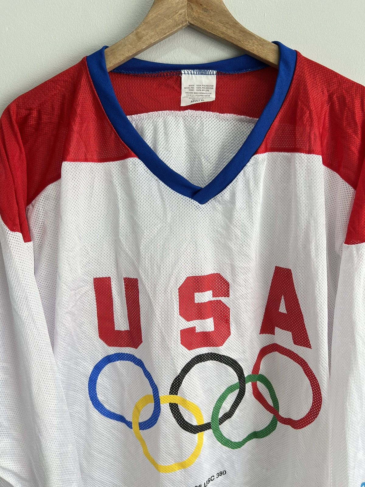 Vintage Vintage Usa Olympic Jersey Longsleeve XL Size US XL / EU 56 / 4 - 2 Thumbnail