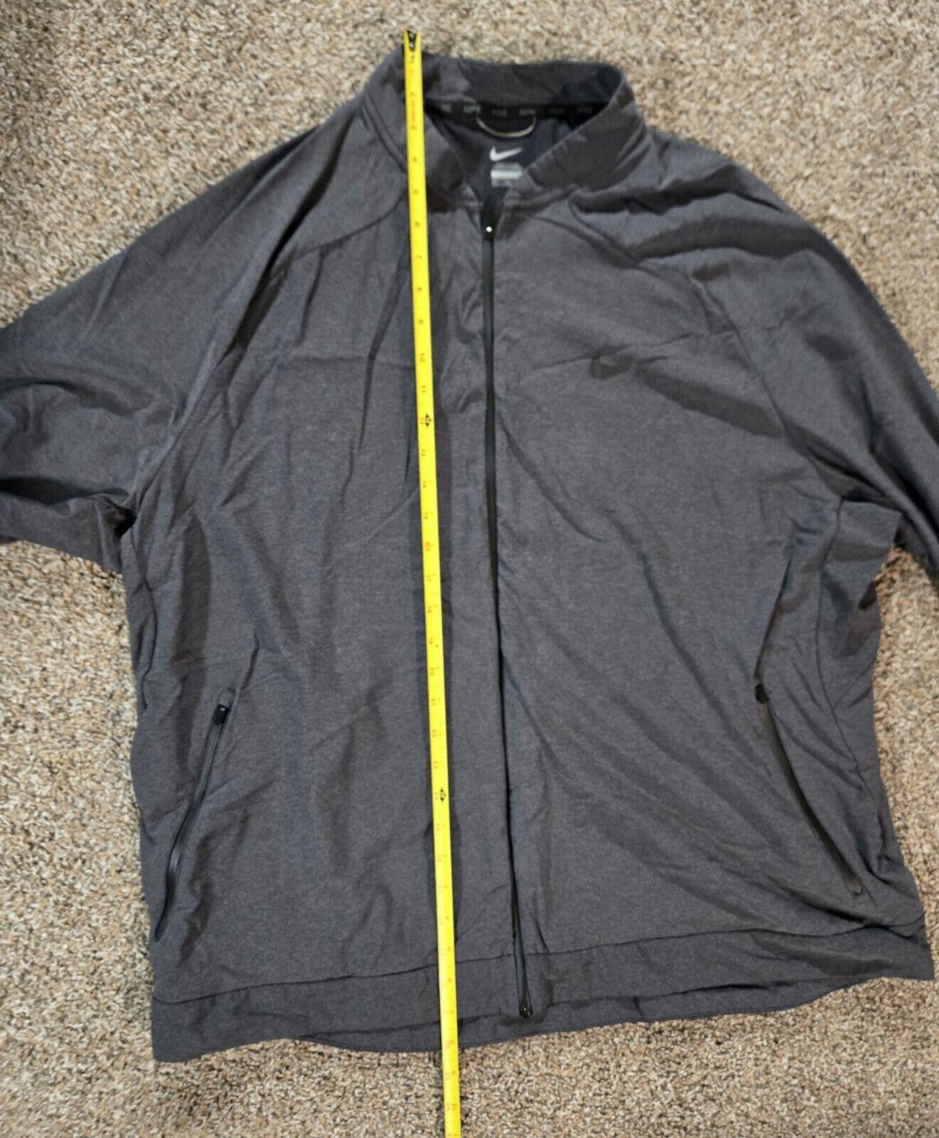 Nike Grey Nike 3XL Zip Up Jacket With Zip Pockets Size US XXL / EU 58 / 5 - 7 Thumbnail