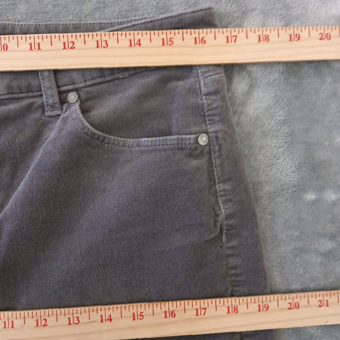 Talbots Talbots Corduroy Pants Womens 10 Gray Straight 32x29 High Rise Stretch Pants Size 32" / US 10 / IT 46 - 3 Thumbnail