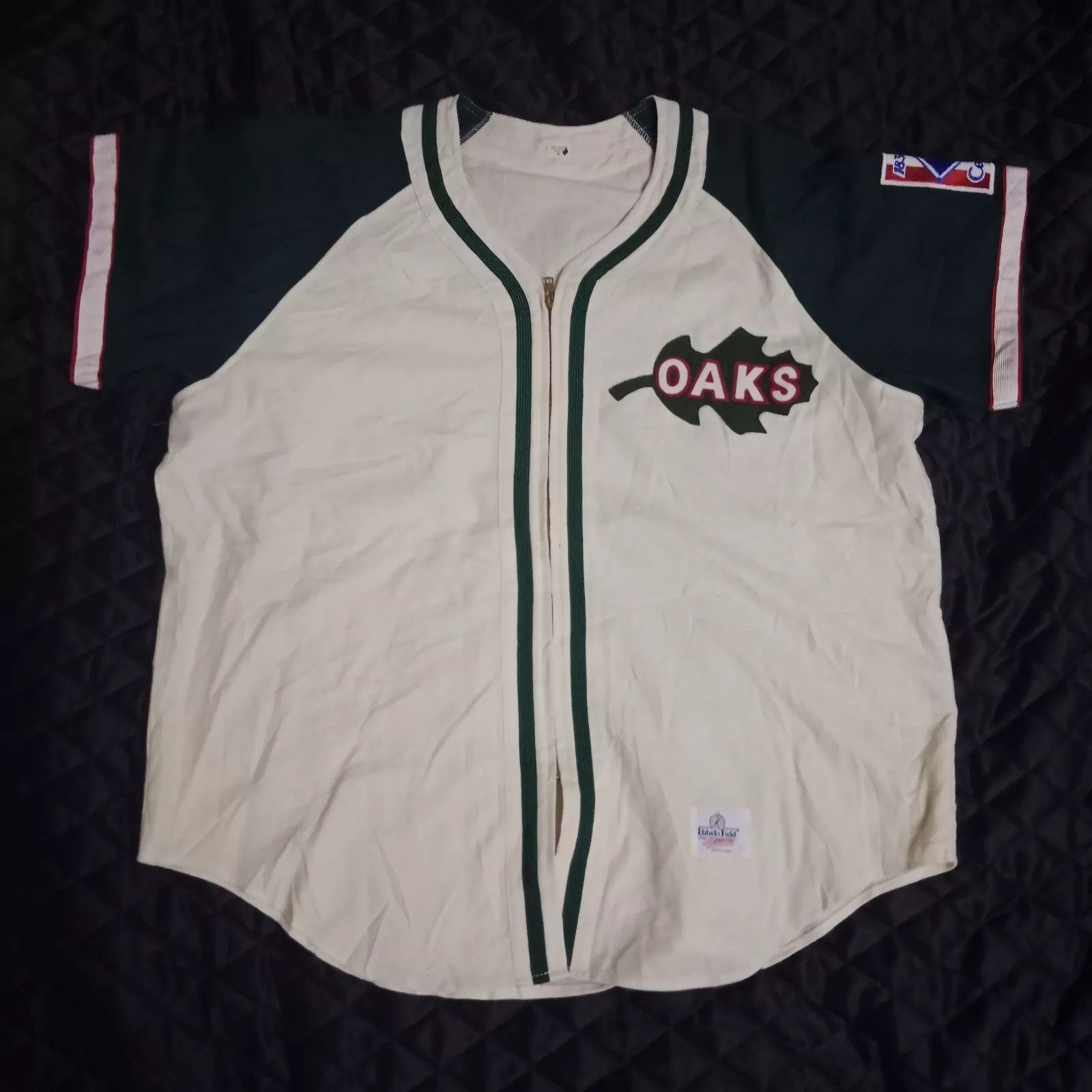 Ebbets Field Flannels Oakland Oaks Pacific Coast League MLB Vintage Jersey Size US XL / EU 56 / 4 - 1 Thumbnail
