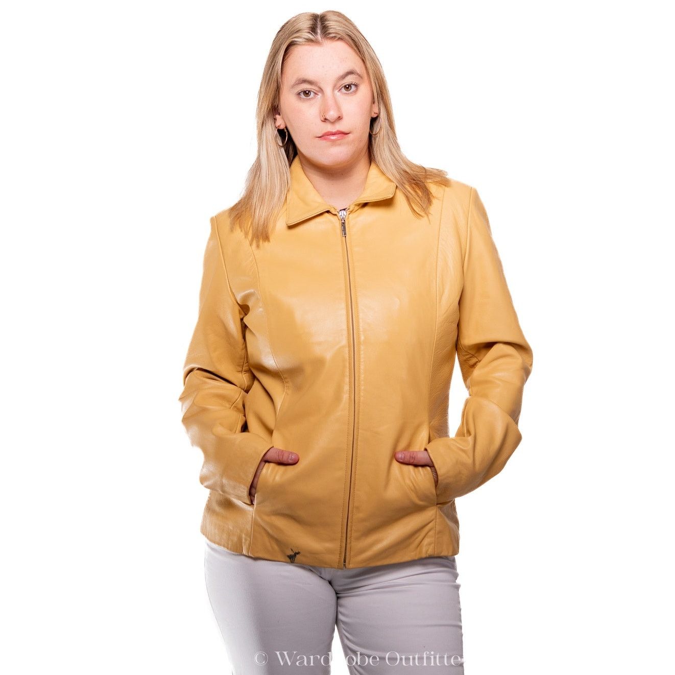 Wilsons Leather Wilsons Tan Leather Moto Jacket Blazer Size M / US 6-8 / IT 42-44 - 5 Thumbnail