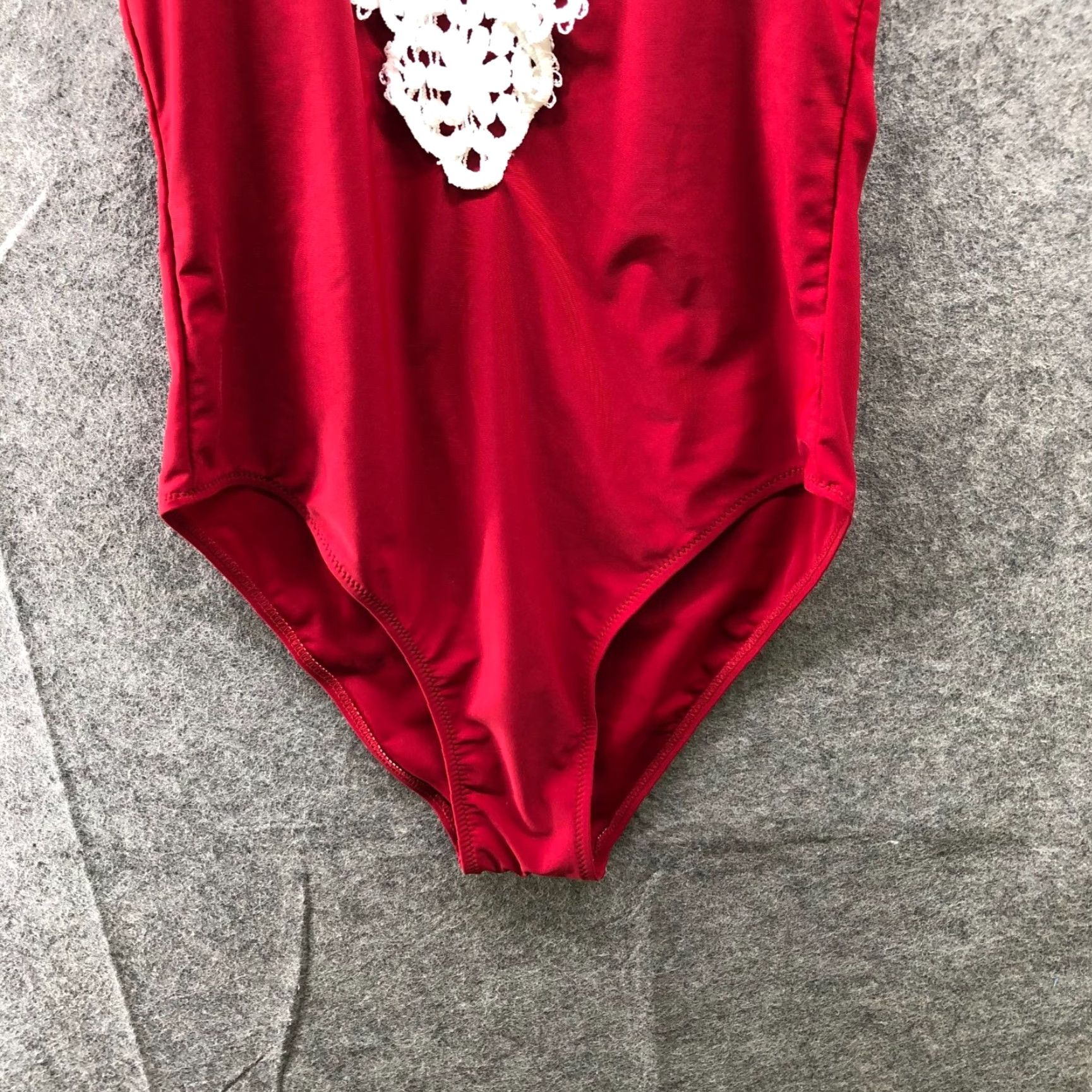 Vintage VINTAGE Womens One Piece Swimsuit M Padded Crochet Boho Brown Halter Beach Summer Size ONE SIZE - 4 Thumbnail