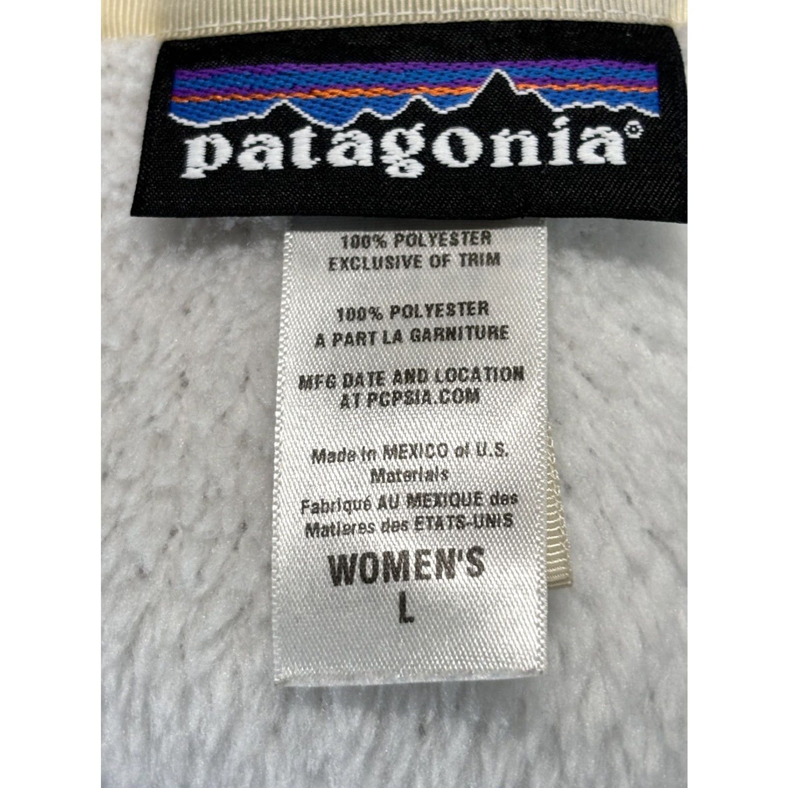 Patagonia VINTAGE Patagonia Snap T Fleece Pullover Jacket Womens Large Cream Ivory Pockets Logo Size L / US 10 / IT 46 - 7 Thumbnail