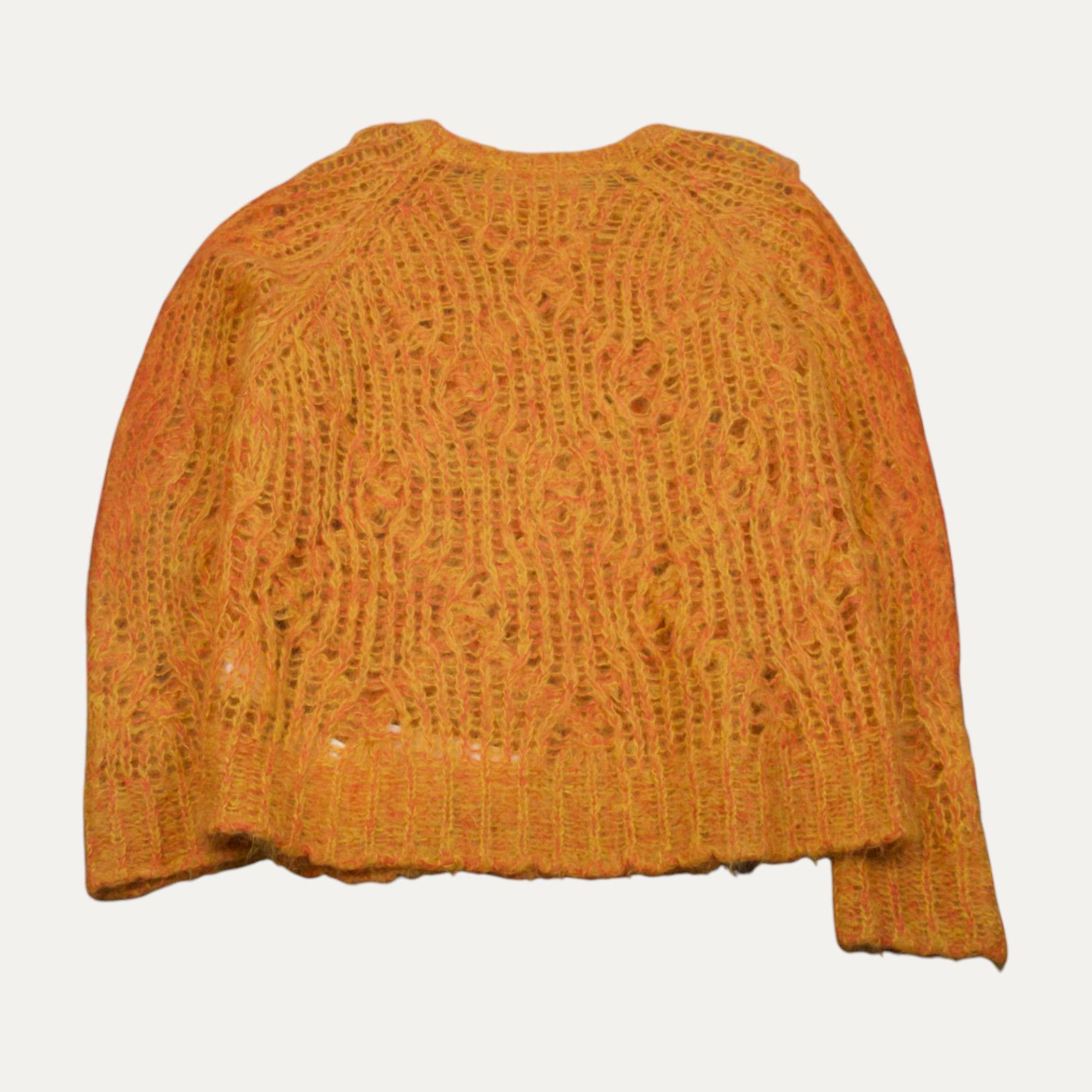 Marni Marni Mohair Sprayed Lined Orange Knitted Sweater Size US M / EU 48-50 / 2 - 2 Thumbnail
