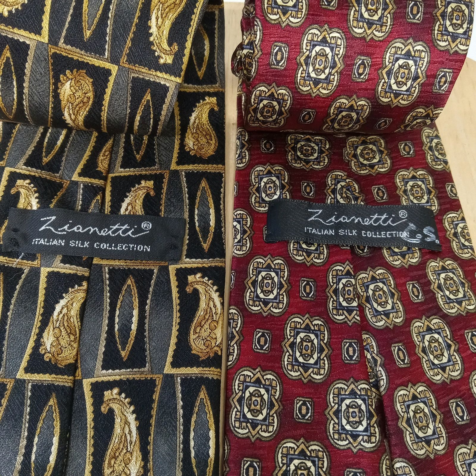 & Other Stories Set Of 2 Zianetti Ties Men's Italian Silk Collection USA Size ONE SIZE - 3 Thumbnail