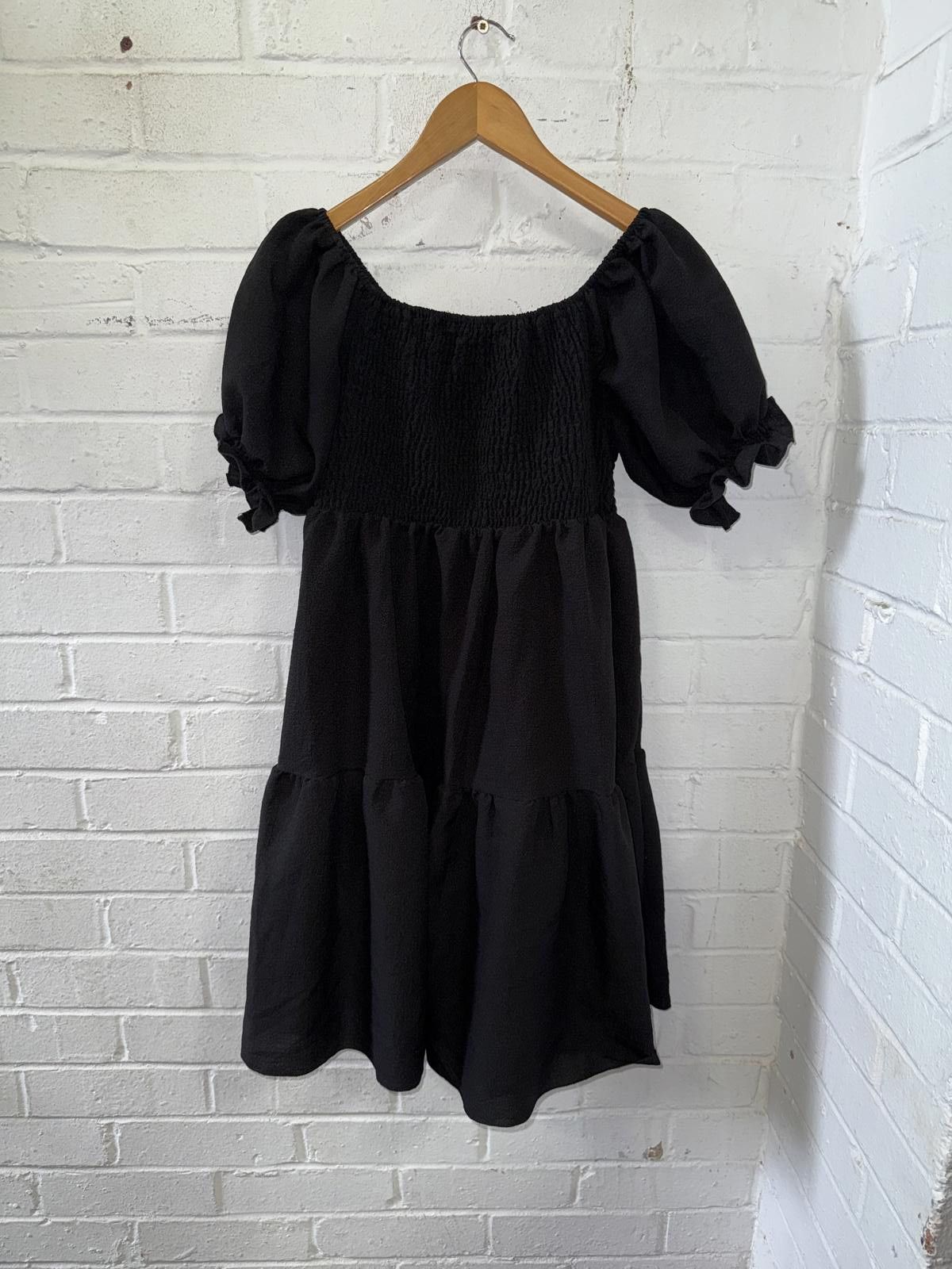 Designer Chic Black Puff Sleeve Dress Size 3XL / US 20-22 - 1 Thumbnail