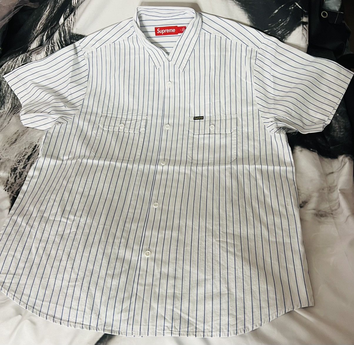 Supreme Supreme Studded Patch S/S Work Shirt | Grailed