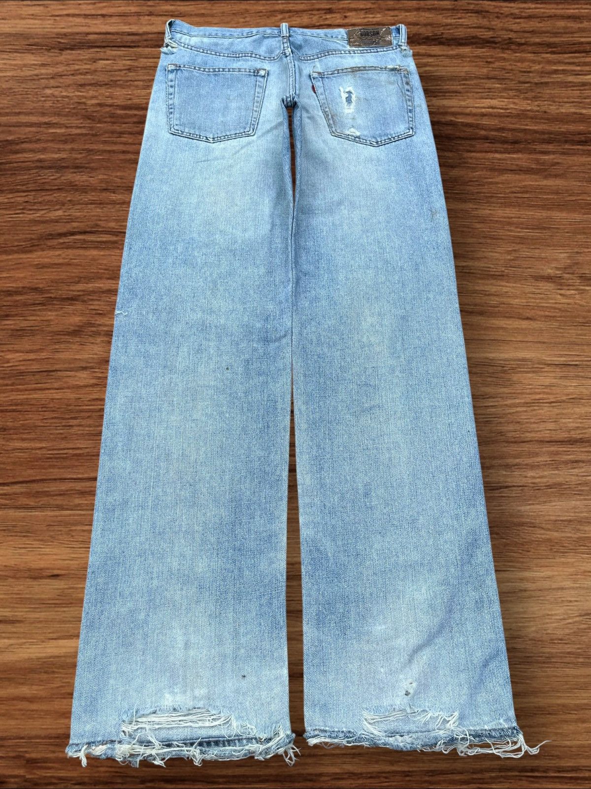 Hysteric Glamour Vintage Japanese Brand Blue Wash Distressed Frayed Leg Jeans Size US 32 / EU 48 - 2 Thumbnail