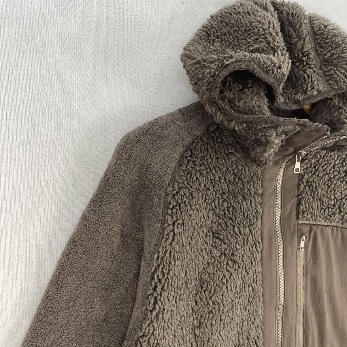 Japanese Brand Uniqlo X White Mountainneering Fleece Hoodie Jacket Brown Size US M / EU 48-50 / 2 - 2 Thumbnail