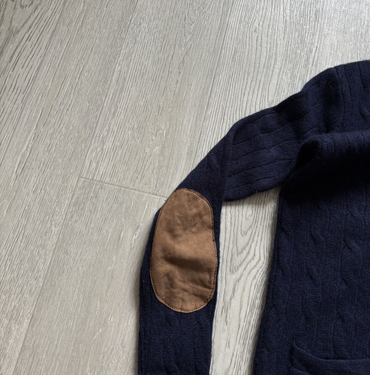 Polo Ralph Lauren × Vintage Vintage Polo Ralph Lauren Button Wool Cardigan Suede Size S / US 4 / IT 40 - 2 Thumbnail