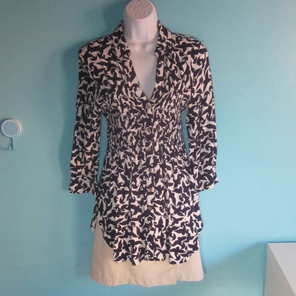 Anthropologie Maeve XS Smocked Tunic Size XS / US 0-2 / IT 36-38 - 1 Thumbnail