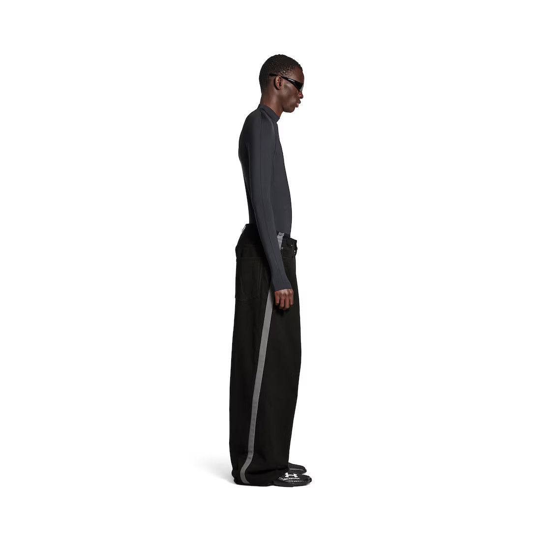 Balenciaga o1w1db10625 Under Armour® Tracksuit Denim Pant in Black Size US 30 / EU 46 - 2 Thumbnail