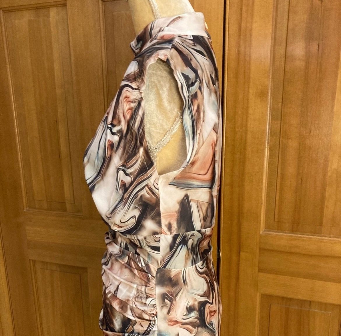 Designer × Other NWT , Lavishly Paris Marble Ruched Designer Dress Size S / US 4 / IT 40 - 10 Thumbnail