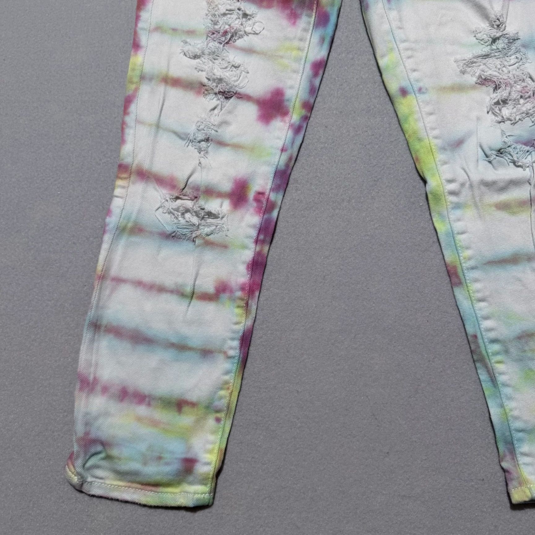 American Eagle Outfitters VINTAGE American Eagle Jegging Crop Jeans Women's Tie Dye Denim Stretch Distressed - 0 Size 25" / US 0 / IT 36 - 5 Thumbnail