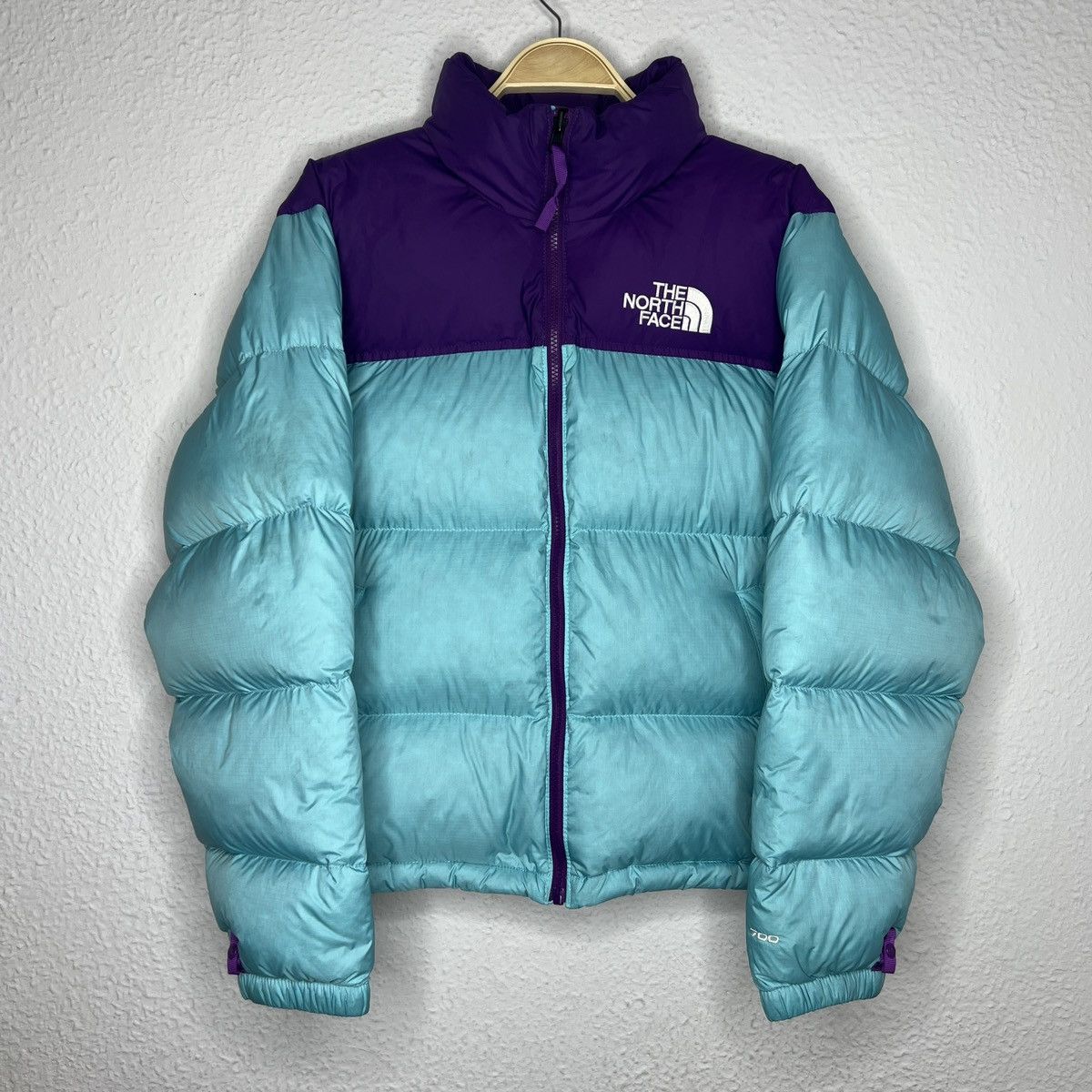 The North Face The North Face Nuptse 700 Turqoise Blue Purple Logo Puffer Size US S / EU 44-46 / 1 - 1 Thumbnail