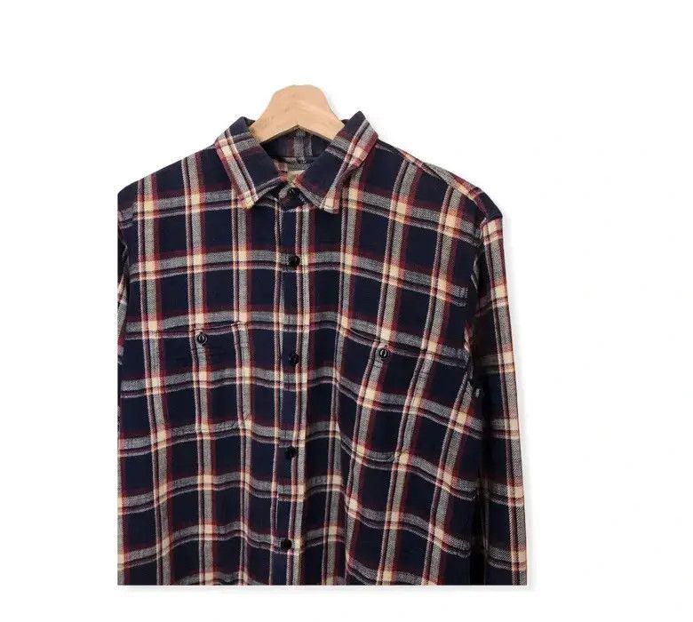 Japanese Brand Japanese Brand Back Number Plaid Tartan Flannel Shirt 👕 Size US M / EU 48-50 / 2 - 2 Thumbnail
