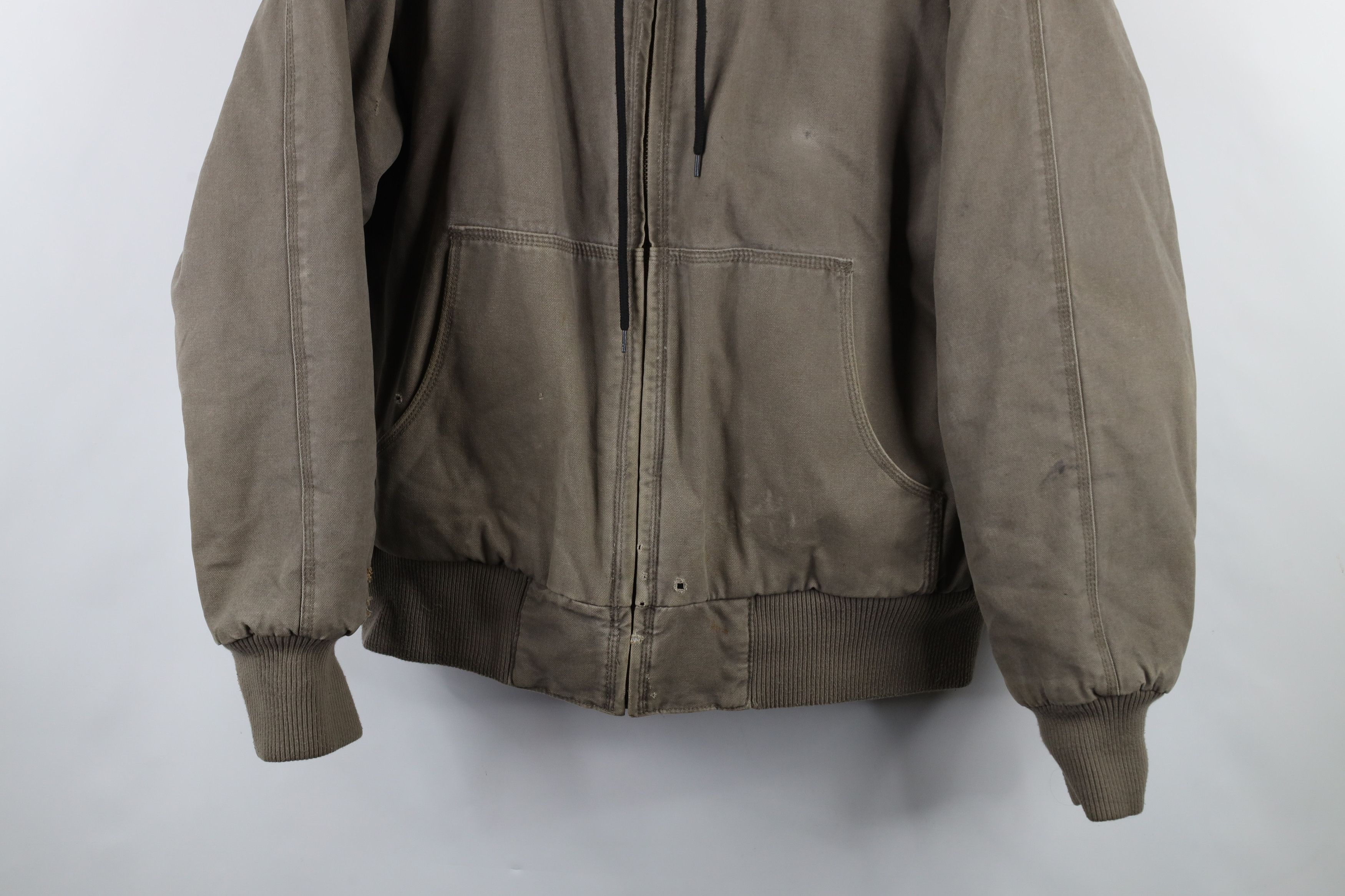 Vintage Vintage 90s Y2K Streetwear Quilted Canvas Hooded Jacket Size US L / EU 52-54 / 3 - 3 Thumbnail