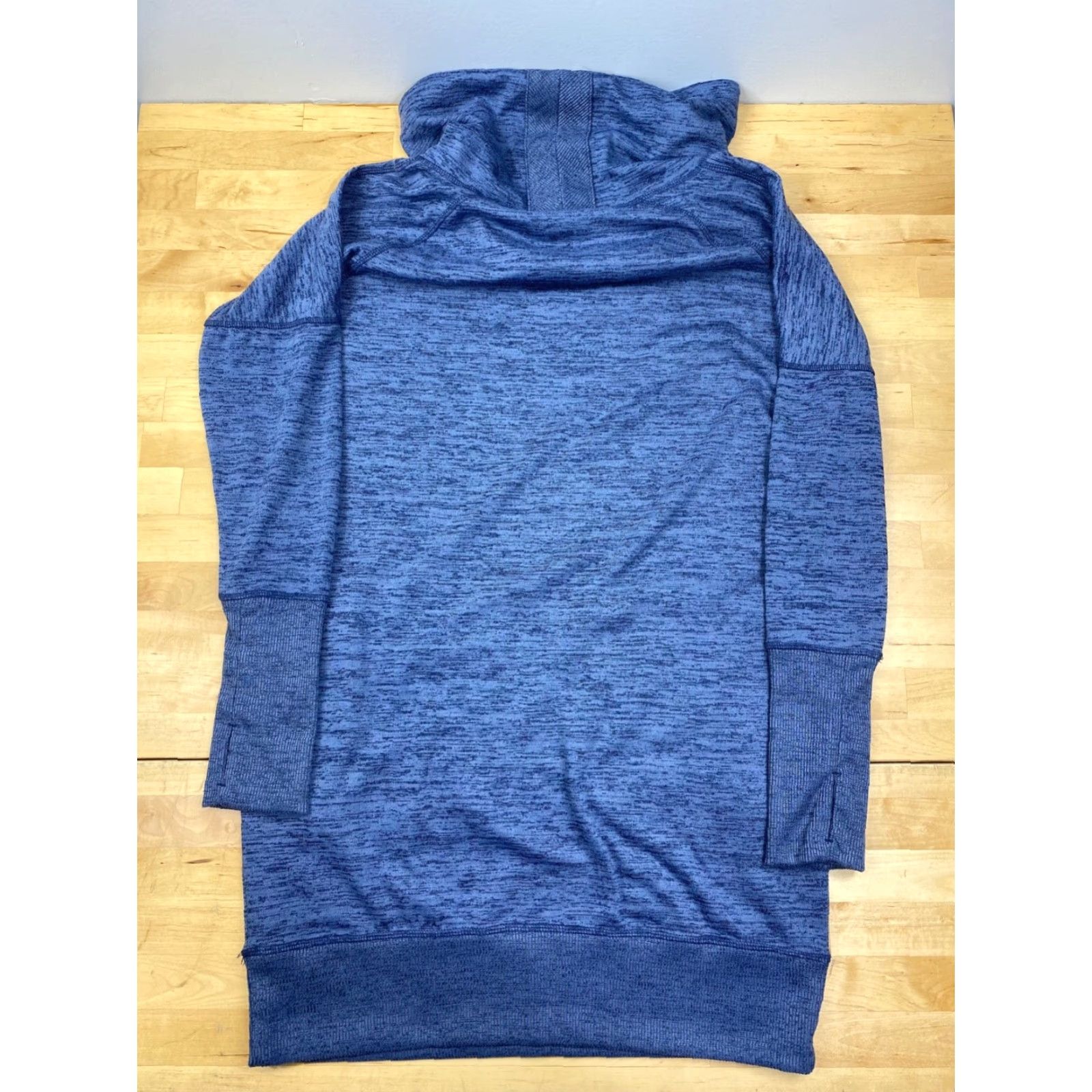 Athleta Athleta Womens Long Hoodie Small Heather Blue Casual Activewear #6591 Size S / US 4 / IT 40 - 7 Thumbnail